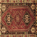 Square Persian Brown Traditional Rug, tr908brn
