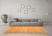 Machine Washable Persian Orange Traditional Area Rugs in a Living Room, wshtr909org