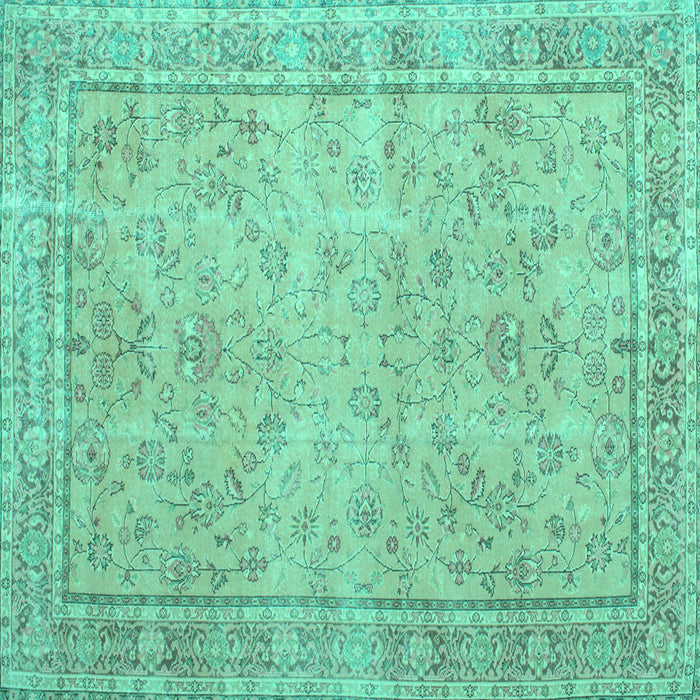 Square Persian Turquoise Traditional Rug, tr909turq