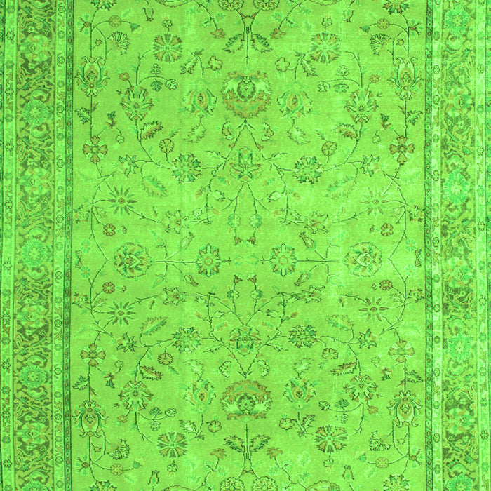Serging Thickness of Machine Washable Persian Green Traditional Area Rugs, wshtr909grn