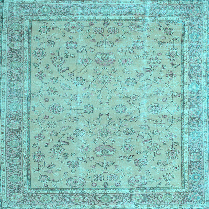 Square Persian Light Blue Traditional Rug, tr909lblu
