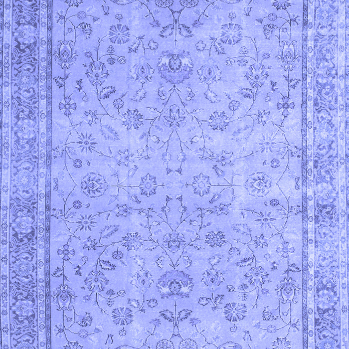 Machine Washable Persian Blue Traditional Rug, wshtr909blu