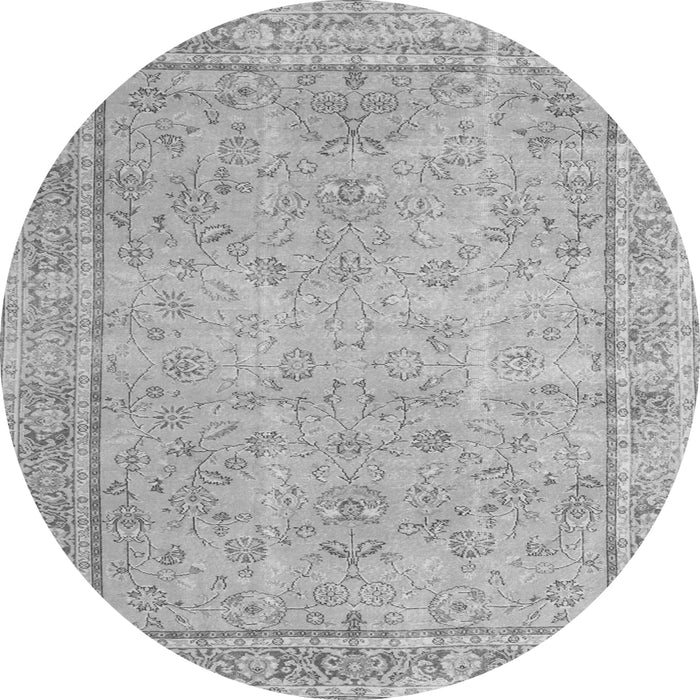 Square Persian Gray Traditional Rug, tr909gry