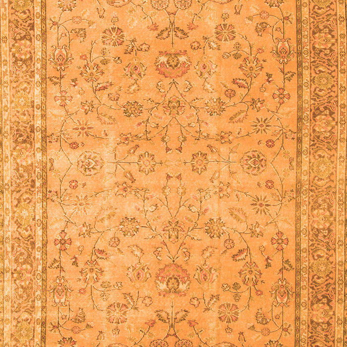 Serging Thickness of Machine Washable Persian Orange Traditional Area Rugs, wshtr909org