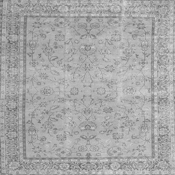 Round Machine Washable Persian Gray Traditional Rug, wshtr909gry