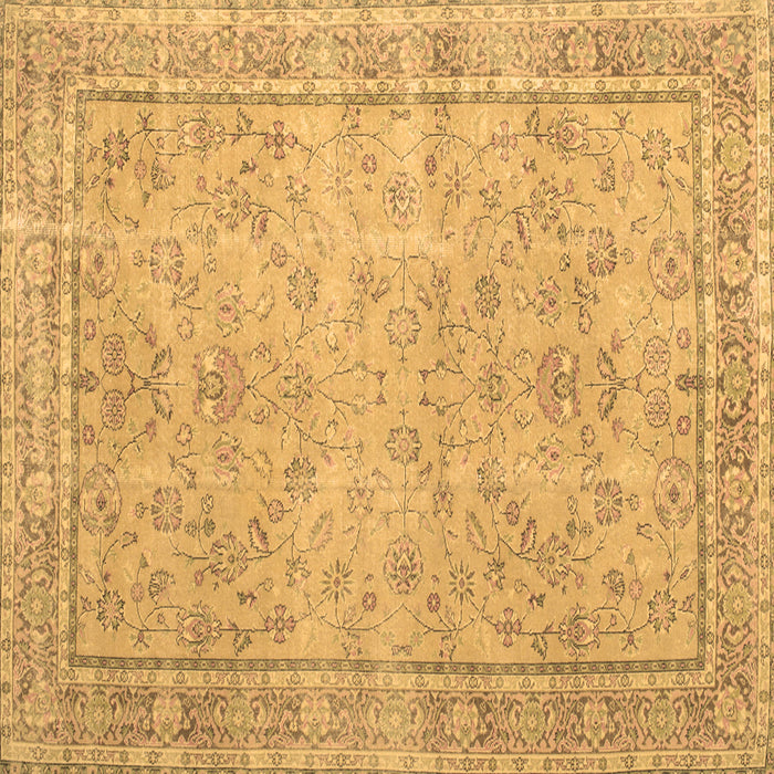 Square Persian Brown Traditional Rug, tr909brn