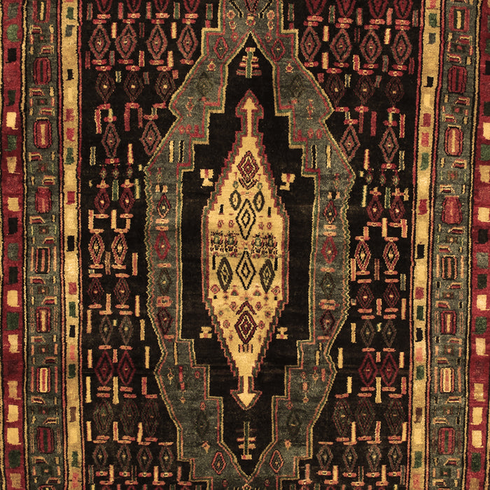 Machine Washable Persian Brown Traditional Rug, wshtr90brn