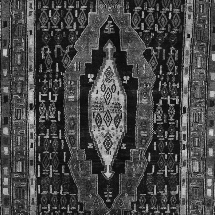 Serging Thickness of Machine Washable Persian Gray Traditional Rug, wshtr90gry