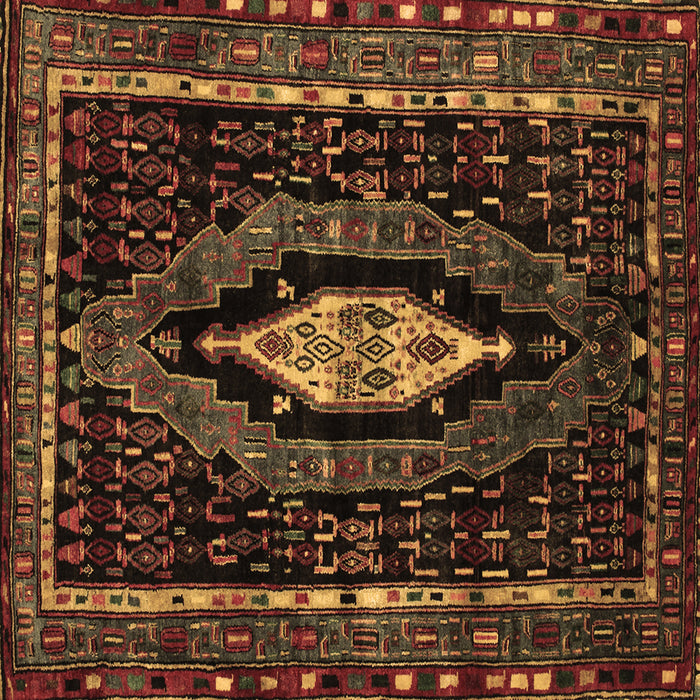 Square Persian Brown Traditional Rug, tr90brn