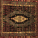 Square Persian Brown Traditional Rug, tr90brn