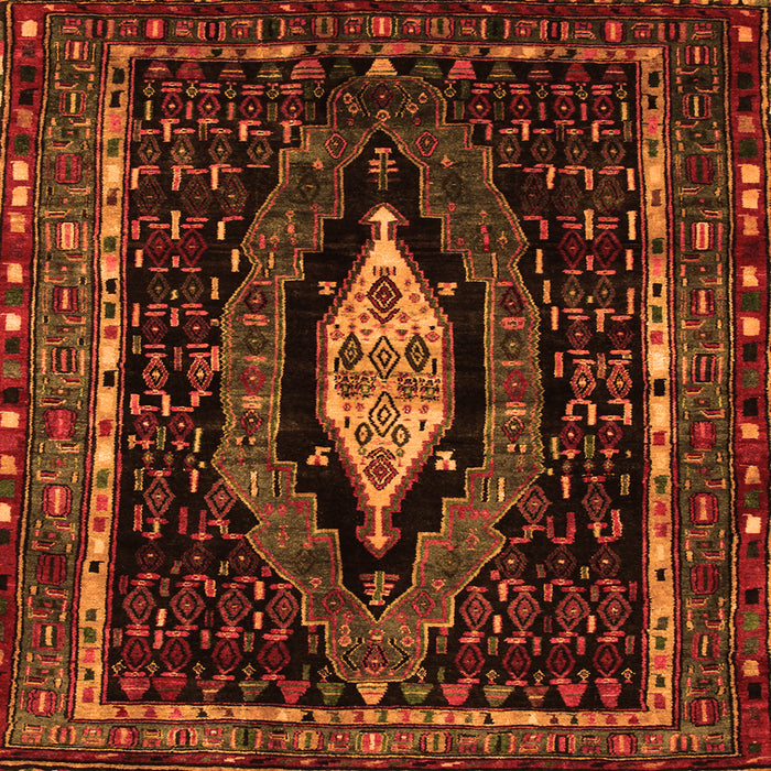 Serging Thickness of Persian Orange Traditional Rug, tr90org
