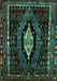 Machine Washable Persian Turquoise Traditional Area Rugs, wshtr90turq