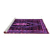 Sideview of Machine Washable Persian Purple Traditional Area Rugs, wshtr90pur