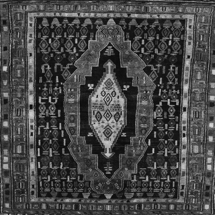 Serging Thickness of Persian Gray Traditional Rug, tr90gry