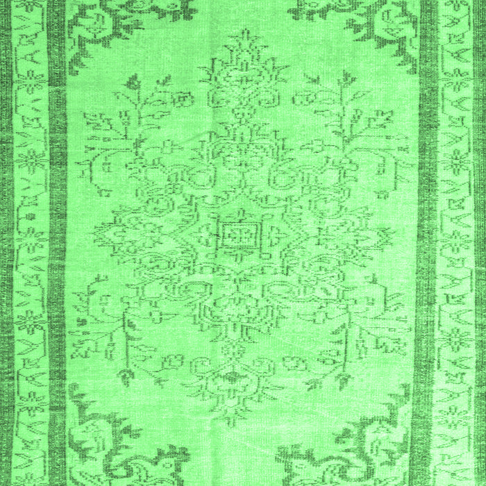 Machine Washable Persian Emerald Green Traditional Area Rugs, wshtr910emgrn