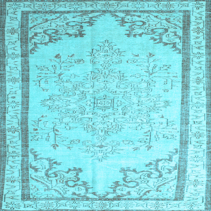 Square Persian Light Blue Traditional Rug, tr910lblu