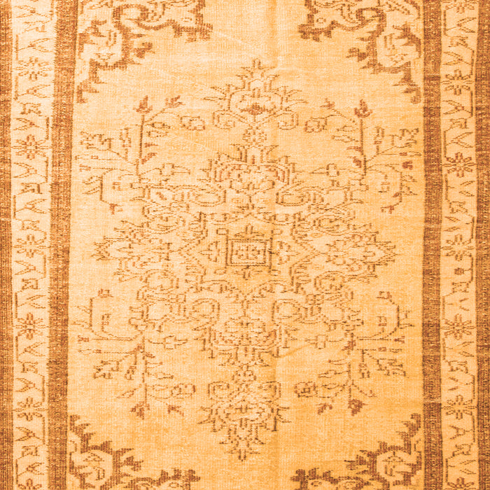 Serging Thickness of Machine Washable Persian Orange Traditional Area Rugs, wshtr910org