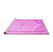 Sideview of Machine Washable Persian Pink Traditional Rug, wshtr910pnk