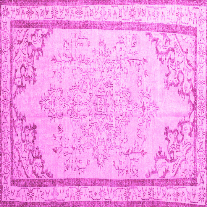 Square Machine Washable Persian Pink Traditional Rug, wshtr910pnk