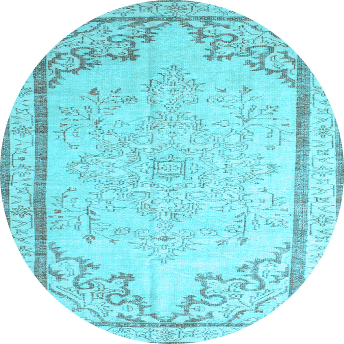 Round Persian Light Blue Traditional Rug, tr910lblu