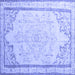 Square Persian Blue Traditional Rug, tr910blu
