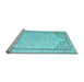 Sideview of Machine Washable Persian Light Blue Traditional Rug, wshtr910lblu