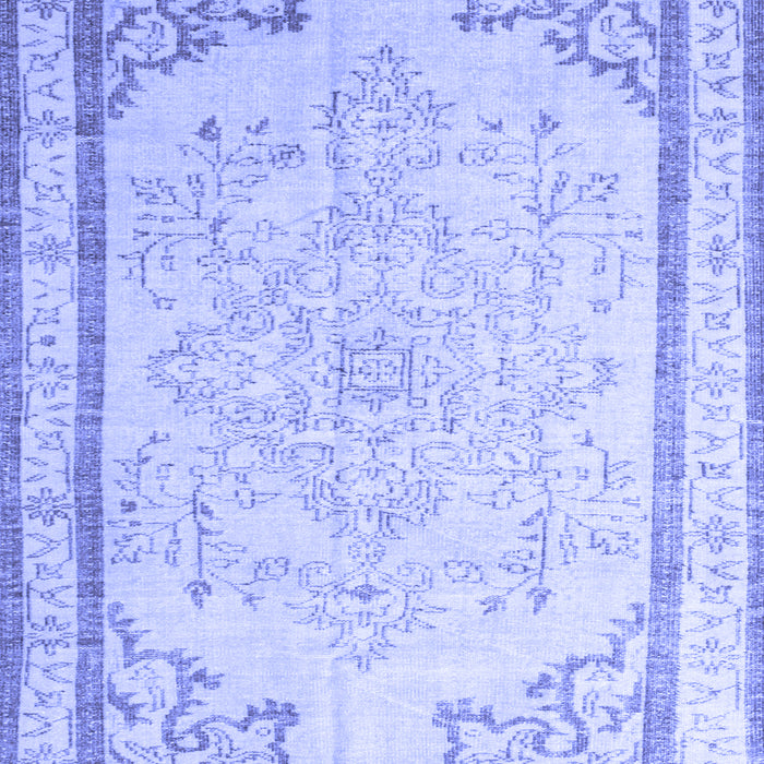 Machine Washable Persian Blue Traditional Rug, wshtr910blu