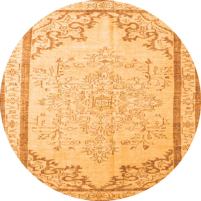 Machine Washable Persian Orange Traditional Area Rugs, wshtr910org