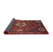 Sideview of Traditional Dark Gold Brown Persian Rug, tr911