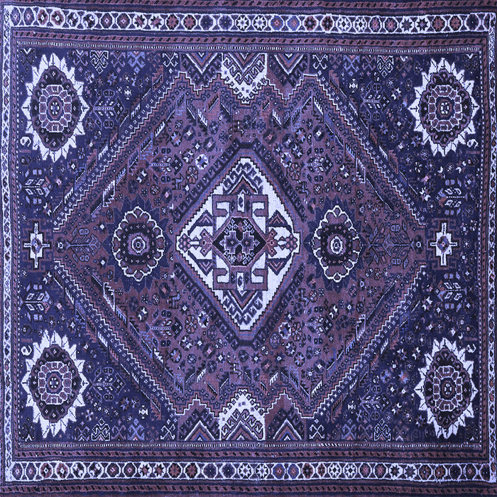 Square Persian Blue Traditional Rug, tr911blu