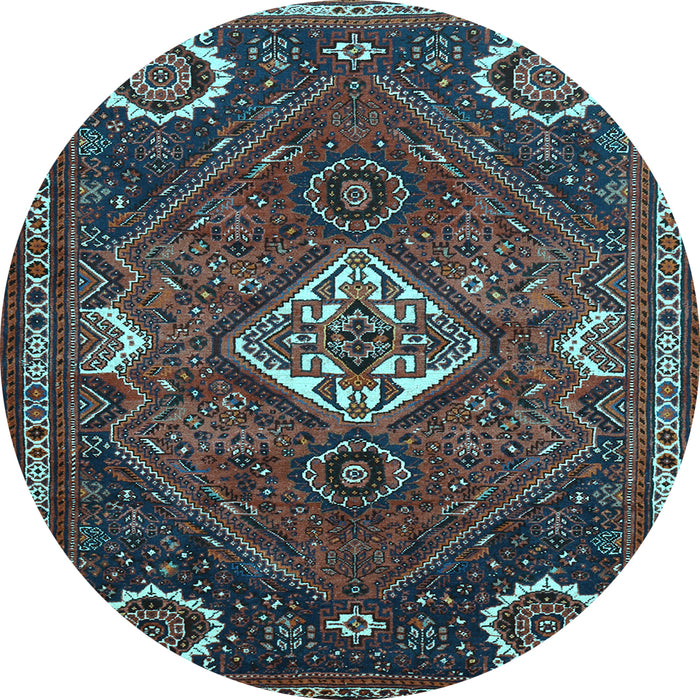Round Persian Light Blue Traditional Rug, tr911lblu