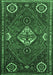 Machine Washable Persian Emerald Green Traditional Area Rugs, wshtr911emgrn