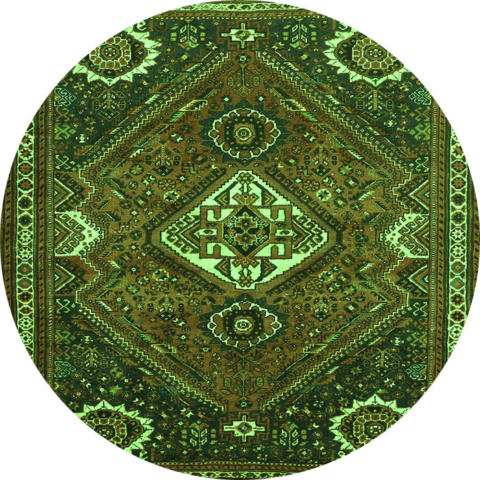 Machine Washable Persian Green Traditional Area Rugs, wshtr911grn