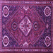 Square Machine Washable Persian Purple Traditional Area Rugs, wshtr911pur
