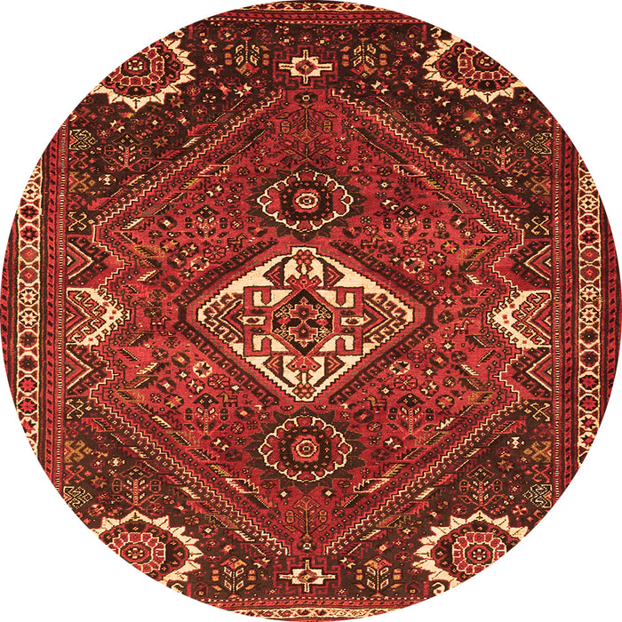 Machine Washable Persian Orange Traditional Area Rugs, wshtr911org