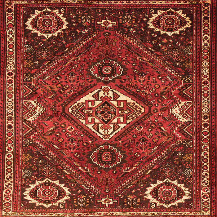 Serging Thickness of Persian Orange Traditional Rug, tr911org