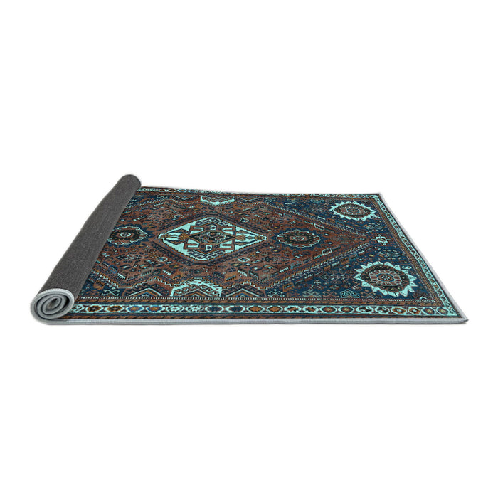 Sideview of Persian Light Blue Traditional Rug, tr911lblu