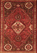 Serging Thickness of Machine Washable Persian Orange Traditional Area Rugs, wshtr911org