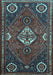 Machine Washable Persian Light Blue Traditional Rug, wshtr911lblu