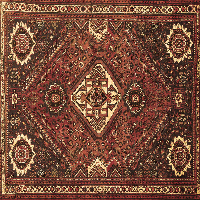 Square Persian Brown Traditional Rug, tr911brn