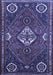 Machine Washable Persian Blue Traditional Rug, wshtr911blu