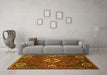 Machine Washable Persian Yellow Traditional Rug in a Living Room, wshtr911yw