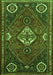 Serging Thickness of Machine Washable Persian Green Traditional Area Rugs, wshtr911grn