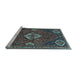 Sideview of Machine Washable Persian Light Blue Traditional Rug, wshtr911lblu
