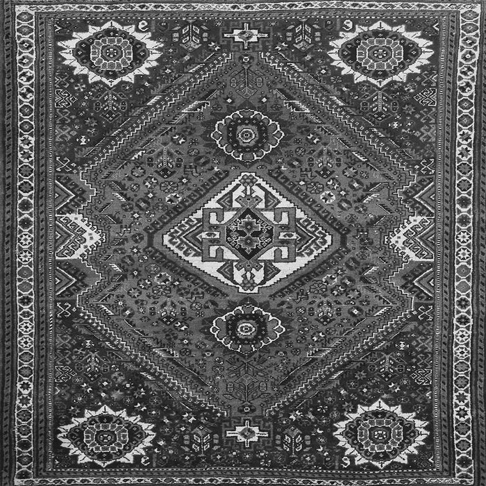 Round Machine Washable Persian Gray Traditional Rug, wshtr911gry