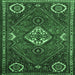 Square Persian Emerald Green Traditional Rug, tr911emgrn
