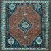 Square Machine Washable Persian Light Blue Traditional Rug, wshtr912lblu