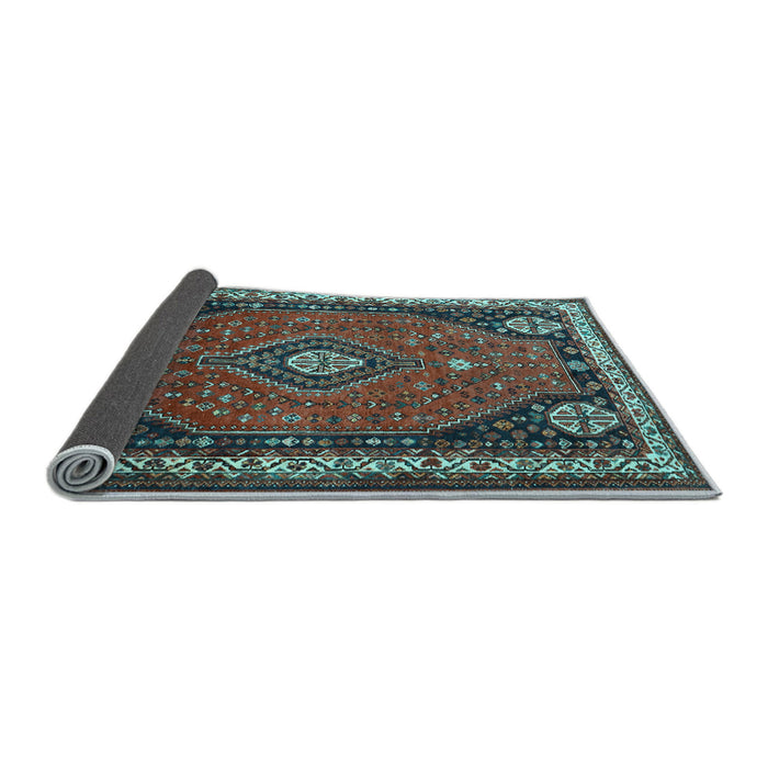 Sideview of Persian Light Blue Traditional Rug, tr912lblu