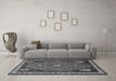 Machine Washable Persian Gray Traditional Rug in a Living Room,, wshtr912gry