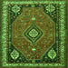 Round Machine Washable Persian Green Traditional Area Rugs, wshtr912grn